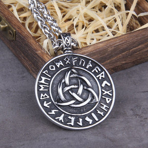 Necklace : Viking Icelandic Vegvisir - Roestvrijstalen in van Pantino