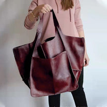 bags : Vintage Bag - Toegankelijke en Toch Elegante Tas - Geel in Rood van Pantino