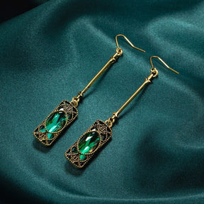 Earrings : Vintage Emerald Earrings - Unieke Bergkristallen in van Pantino