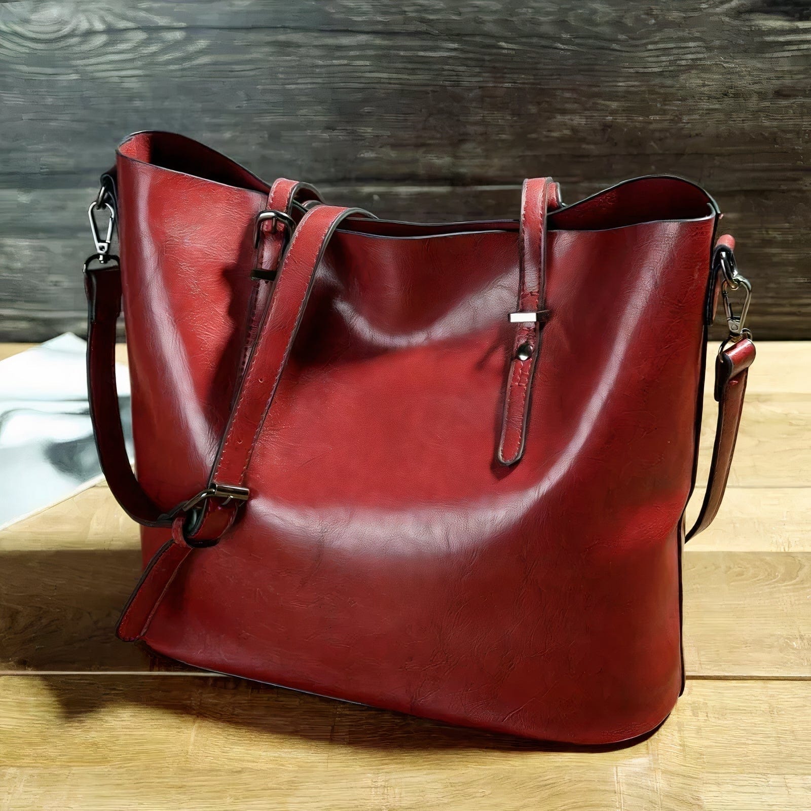 bags : Schoudertas Dames Bruin - Vintage Lederen - Nelly in van Pantino