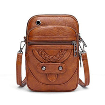 bags : Schoudertas Dames Bruin - Vintage Leren - Jaida in Bruin van Pantino