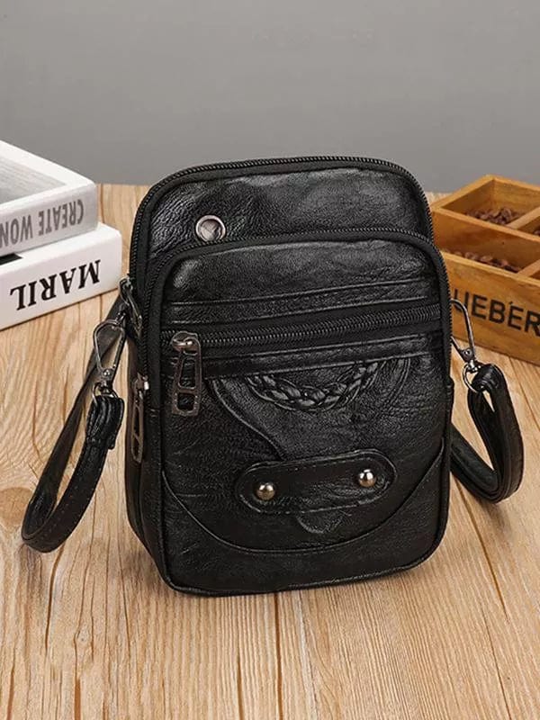 bags : Schoudertas Dames Bruin - Vintage Leren - Jaida in van Pantino