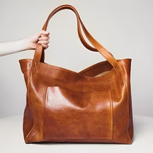 bags : Schoudertas Dames Bruin - Vintage Leren - Janna in Bruin van Pantino