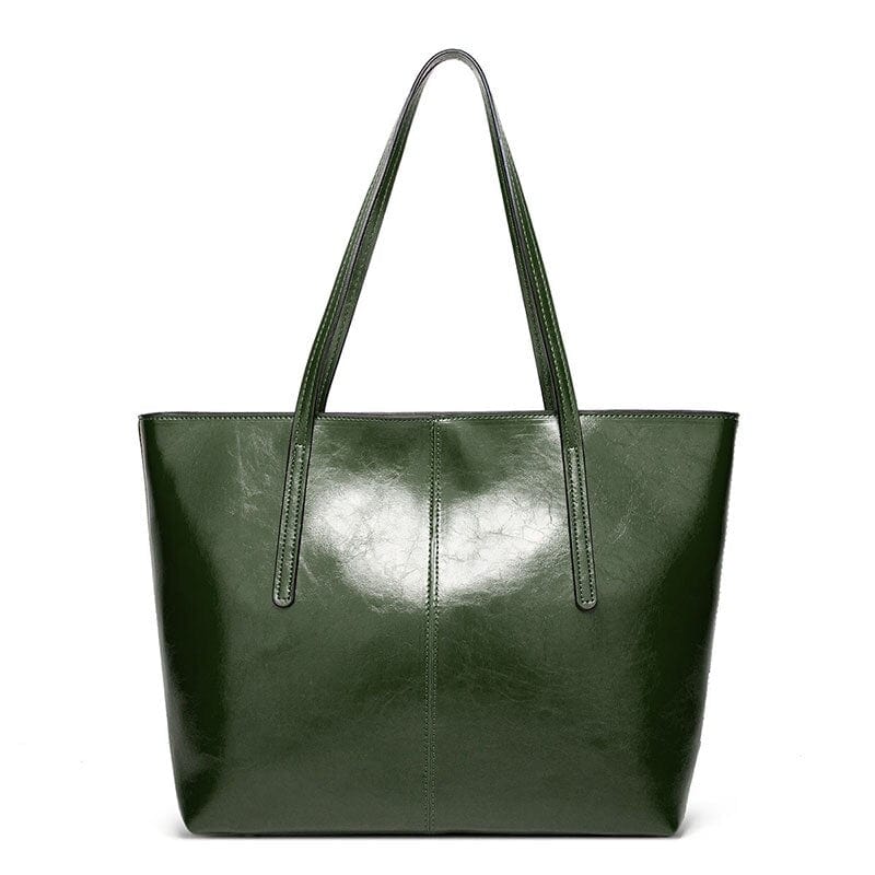bags : Tote Bag Bruin - Vintage Oil Wax Leather in van Pantino