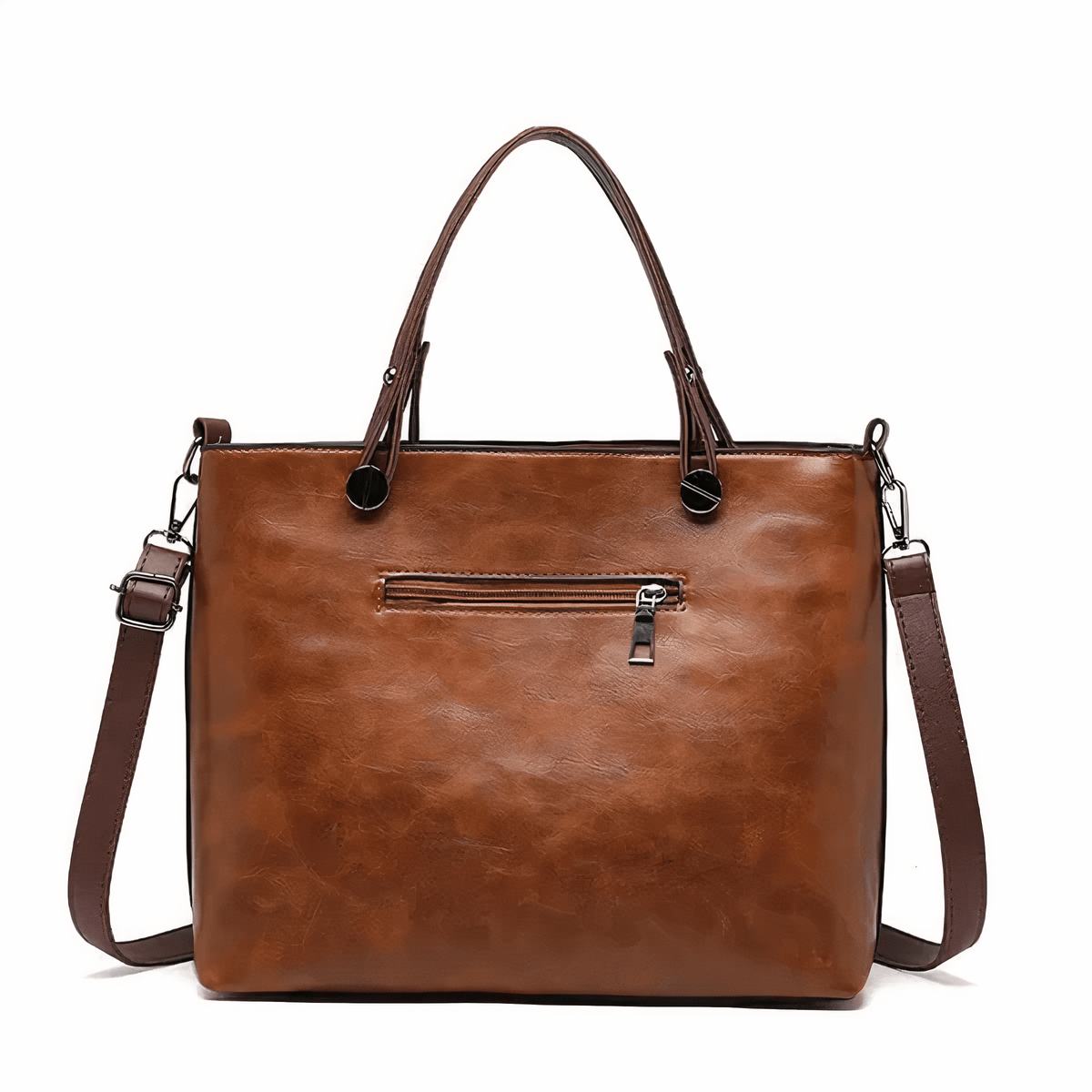 bags : Vintage Schoudertas Dames - Rosalie Leer - Bruin in Bruin van Pantino