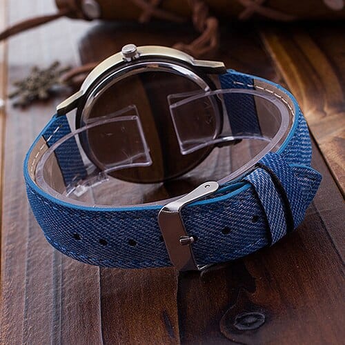 watches : Vintage Traveler's Leather Watch - Zwart in van Pantino