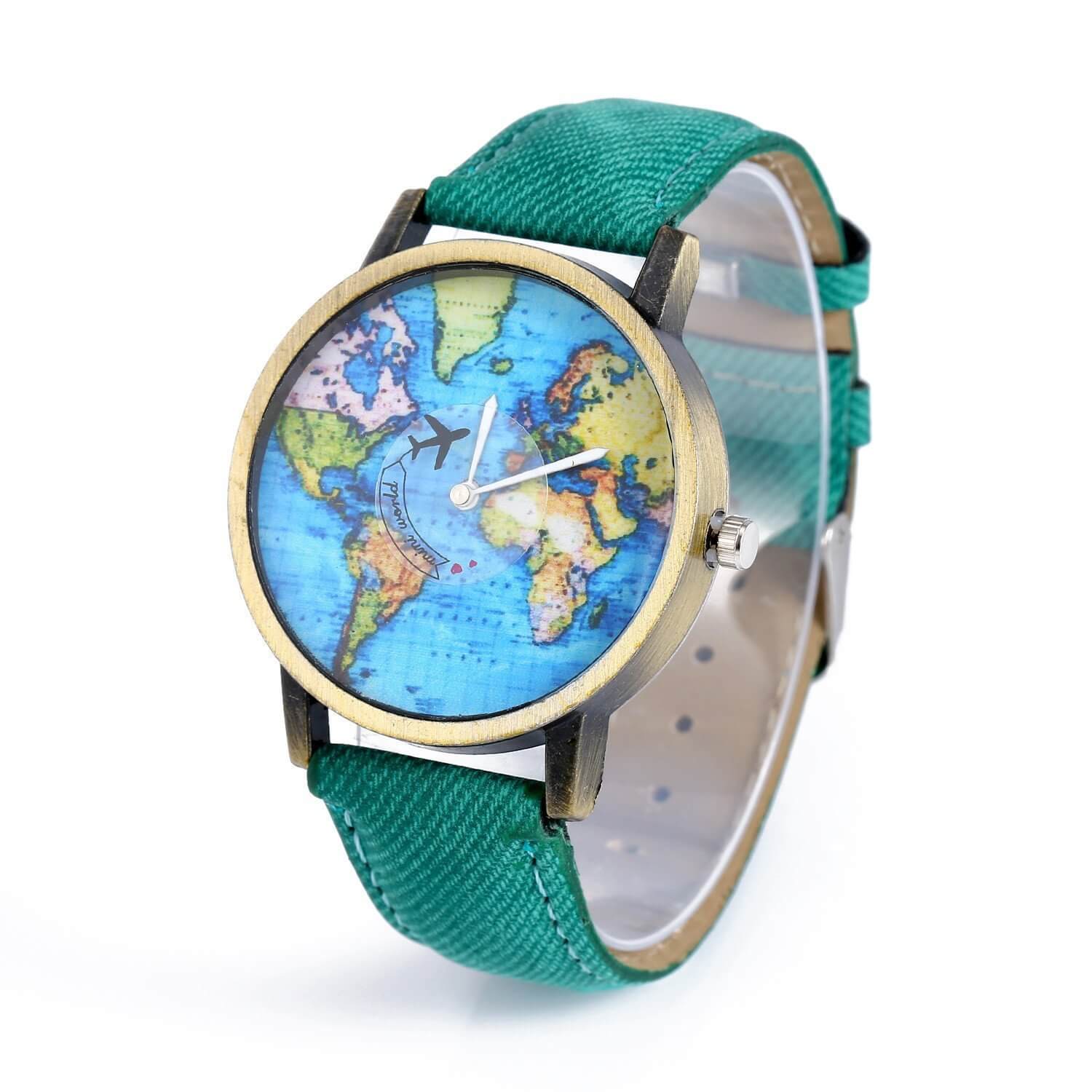 watches : Vintage Traveler's Leather Watch - Zwart in van Pantino