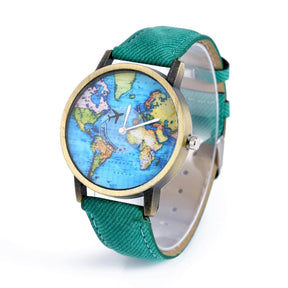watches : Vintage Traveler's Leather Watch - Zwart in van Pantino