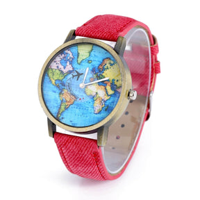 watches : Vintage Traveler's Leather Watch - Zwart in van Pantino