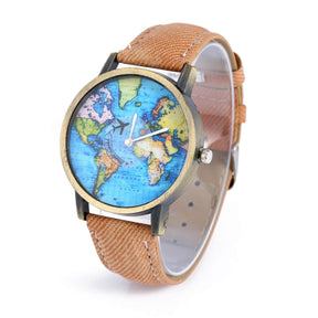 watches : Vintage Traveler's Leather Watch - Zwart in van Pantino