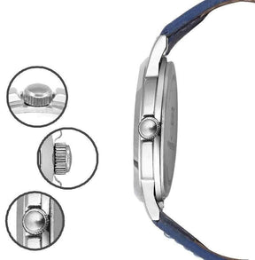 watches : Vintage Traveler's Leather Watch - Zwart in van Pantino