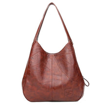 bags : Vegan Handtas Dames - Duurzaam Stijlvol Design - Vegan Leer in Auburn 28x12x30cm van Pantino