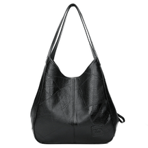 bags : Vegan Handtas Dames - Duurzaam Stijlvol Design - Vegan Leer in Zwart 28x12x30cm van Pantino