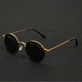 Damskie okulary przeciwsłoneczne złoty metal UV4400 - modny design