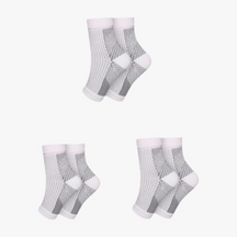 Socks : VoetVitaal - Steunsocks voor Pijnlijke Voeten (1 + 2 Paar) - Wit in Wit van Pantino
