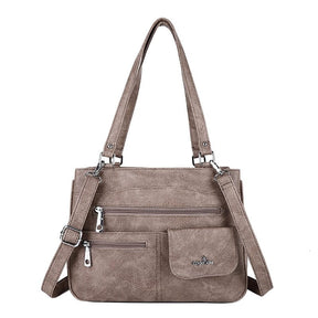 Handbag : Vrouwen Multipocket Handtas Dames - Zwart in Auburn van Pantino