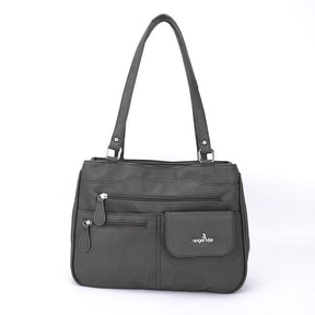 Handbag : Vrouwen Multipocket Handtas Dames - Zwart in Donkergrijs van Pantino