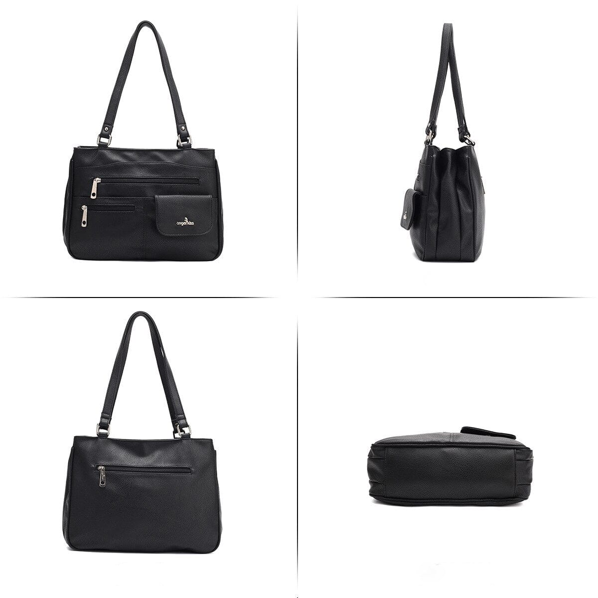Handbag : Vrouwen Multipocket Handtas Dames - Zwart in van Pantino