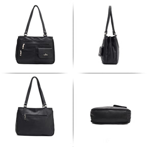 Handbag : Vrouwen Multipocket Handtas Dames - Zwart in van Pantino