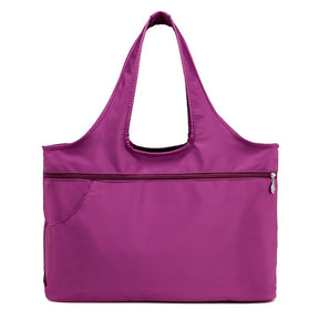 bags : Schoudertas Dames Zwart - Oxford in Paars van Pantino