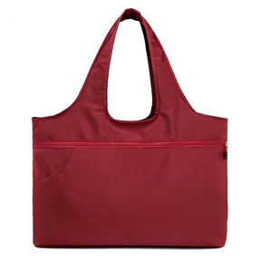 bags : Schoudertas Dames Zwart - Oxford in Wijn rood van Pantino