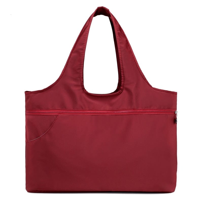 bags : Schoudertas Dames Zwart - Oxford in Wijn rood van Pantino