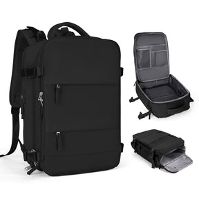 bags : Multifunctionele Reisrugzak - Laptop Waterdicht Outdoor - Nylon in Zwart van Pantino