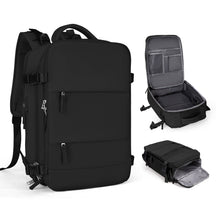 bags : Journey Rugzak - Blauw in Zwart van Pantino