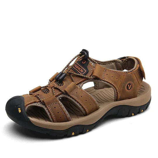 outdoor equipment : Bruine Heren-Sandalen in Donkerbruin van Pantino