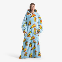 home & garden : WarmBlanket - Zachte Warme Fleece Trui Deken - Wit Panda in Pizza van Pantino