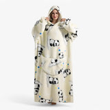 WarmBlanket - Soft Warm Fleece Sweater Blanket - White Panda