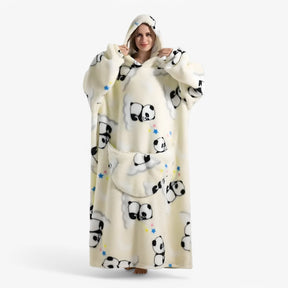 home & garden : WarmBlanket - Zachte Warme Fleece Trui Deken - Wit Panda in Wit Panda van Pantino