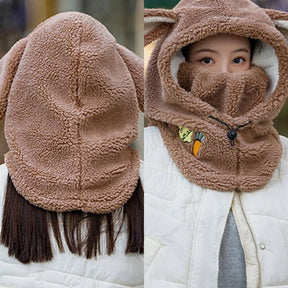 Helmet Cover : WarmHelmet - Konijnenoor Decoratieve Helmhoes Konijn - Wit in van Pantino