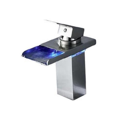 home & garden : Watervaluitloop met Eenhendelmengkraan voor Wastafel met LED Verlichting - Elia - Brons Zwart in van Pantino