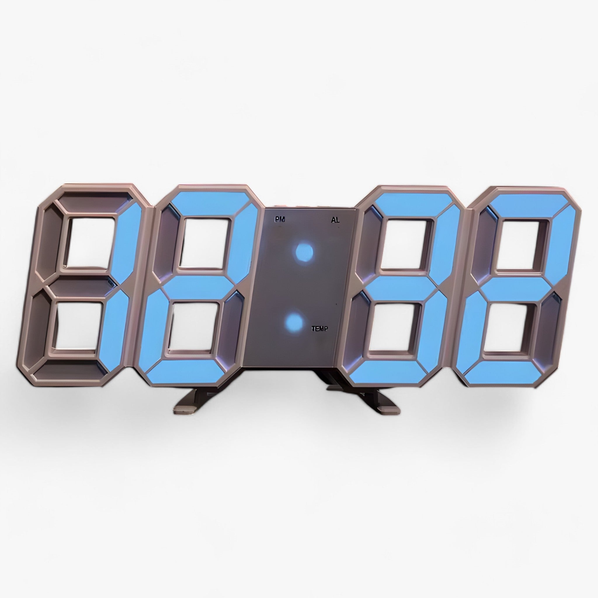 other : NordiClock - Wecker en Digitale Klok - Multifunctionele Elektronische Weergave in Wit en blauw van Pantino