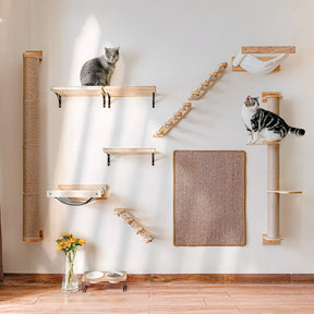 pets : Kattenklimplank Wandmontage - Krabpaal Instinct Training - Hout in van Pantino