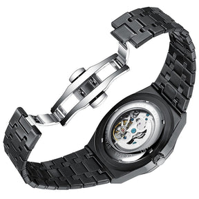 watches : Horloge Zilver Zwart - Wesley Watch - Mechanische in van Pantino