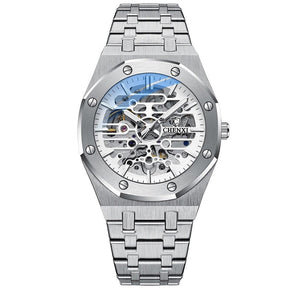 watches : Horloge Zilver Zwart - Wesley Watch - Mechanische in Zilver Wit van Pantino