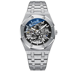 watches : Horloge Zilver Zwart - Wesley Watch - Mechanische in Zilver Zwart van Pantino