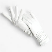Sheepskin Gloves : Schapenvellen Handschoenen voor Vrouwen Dames - K Klasiek Stijl en Winterbescherming - Blauw Lac in Wit van Pantino