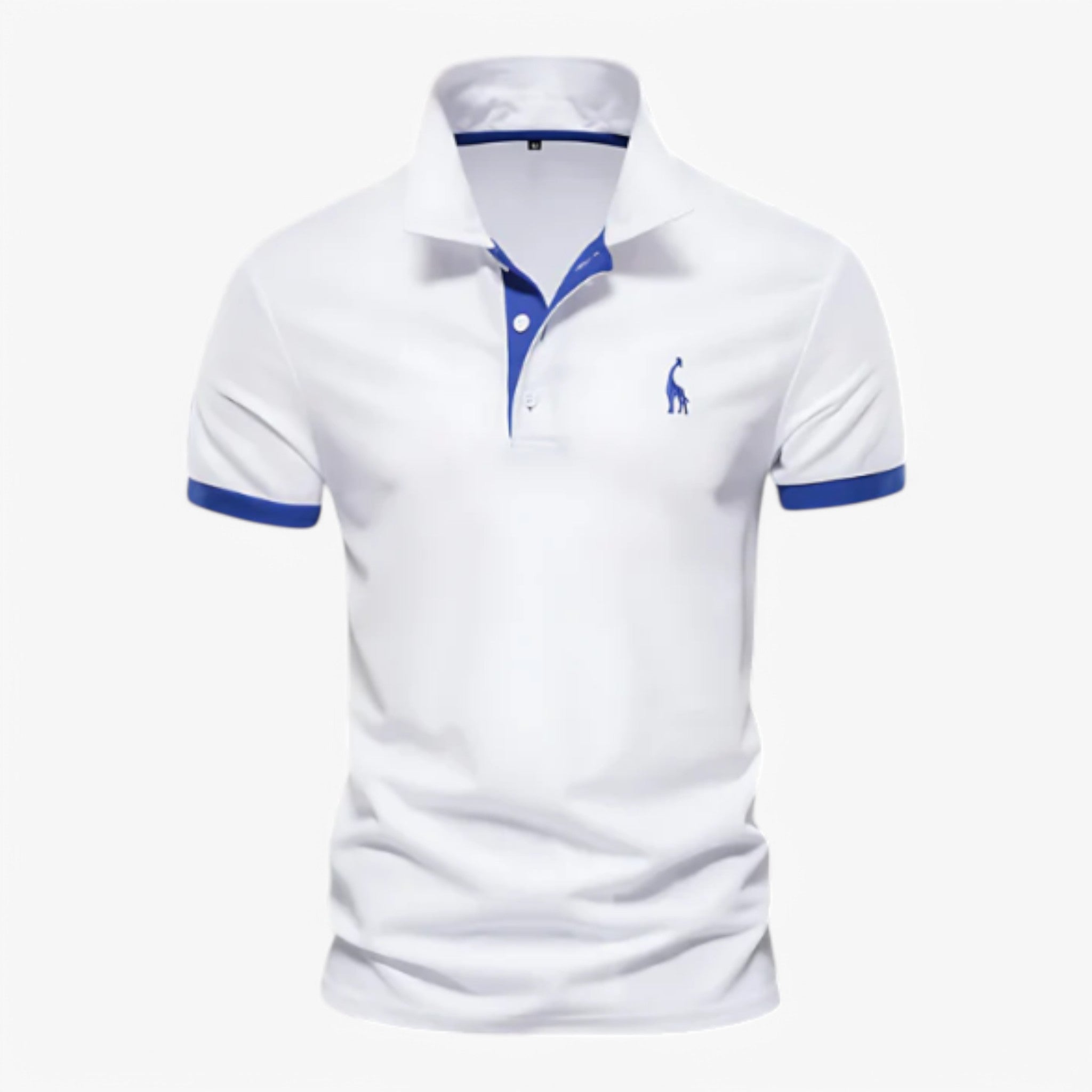 Men's Top Clothes : Polo Heren Korte Mouwen van Katoen Slim Fit - Diverse Kleuren en Maten in Bianco van Pantinoshop