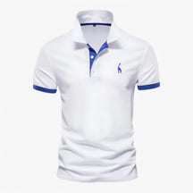 Men's Top Clothes : Polo Heren Korte Mouwen van Katoen Slim Fit - Diverse Kleuren en Maten in Bianco van Pantinoshop