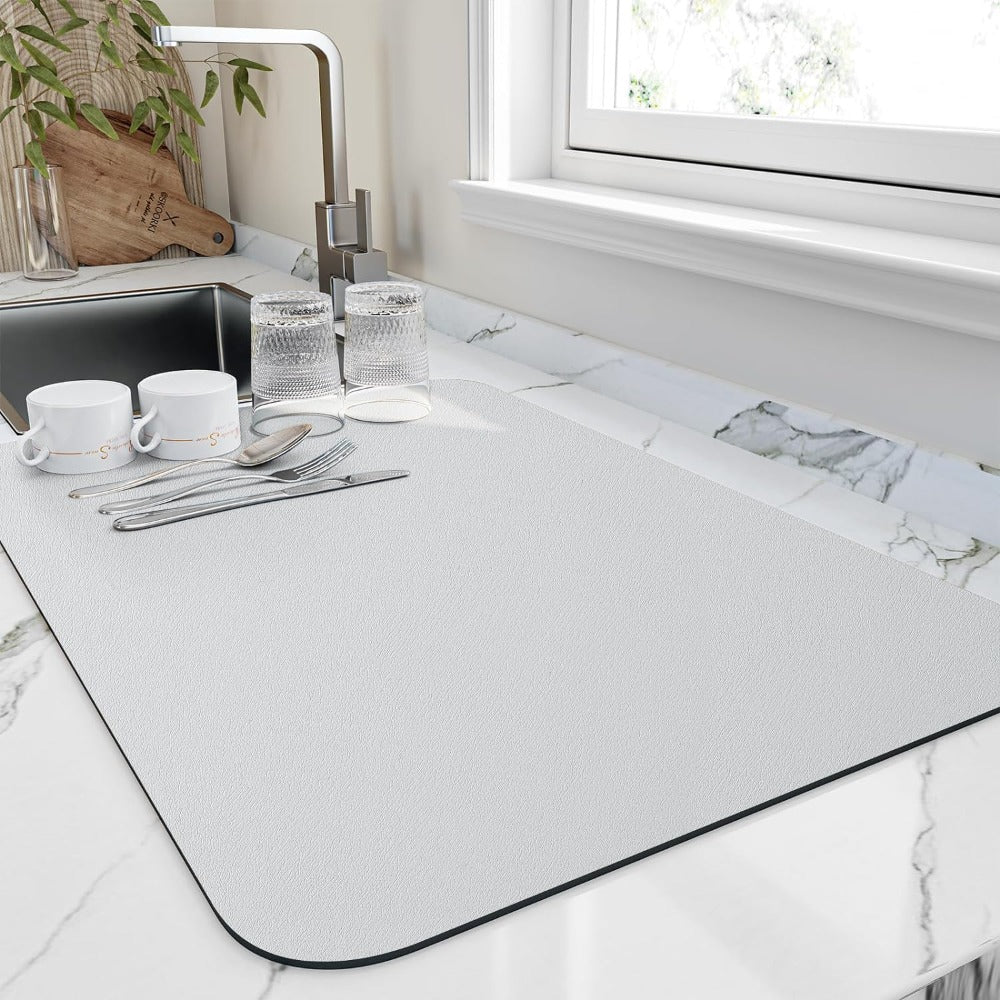 Kitchen Mats : Afwasmat Diatomeeënaarde Sneldrogend Absorberend - 5 Kleuren Zwart Blauw Grijs Wit Groen Small Medium Large in van Casa & Beyond