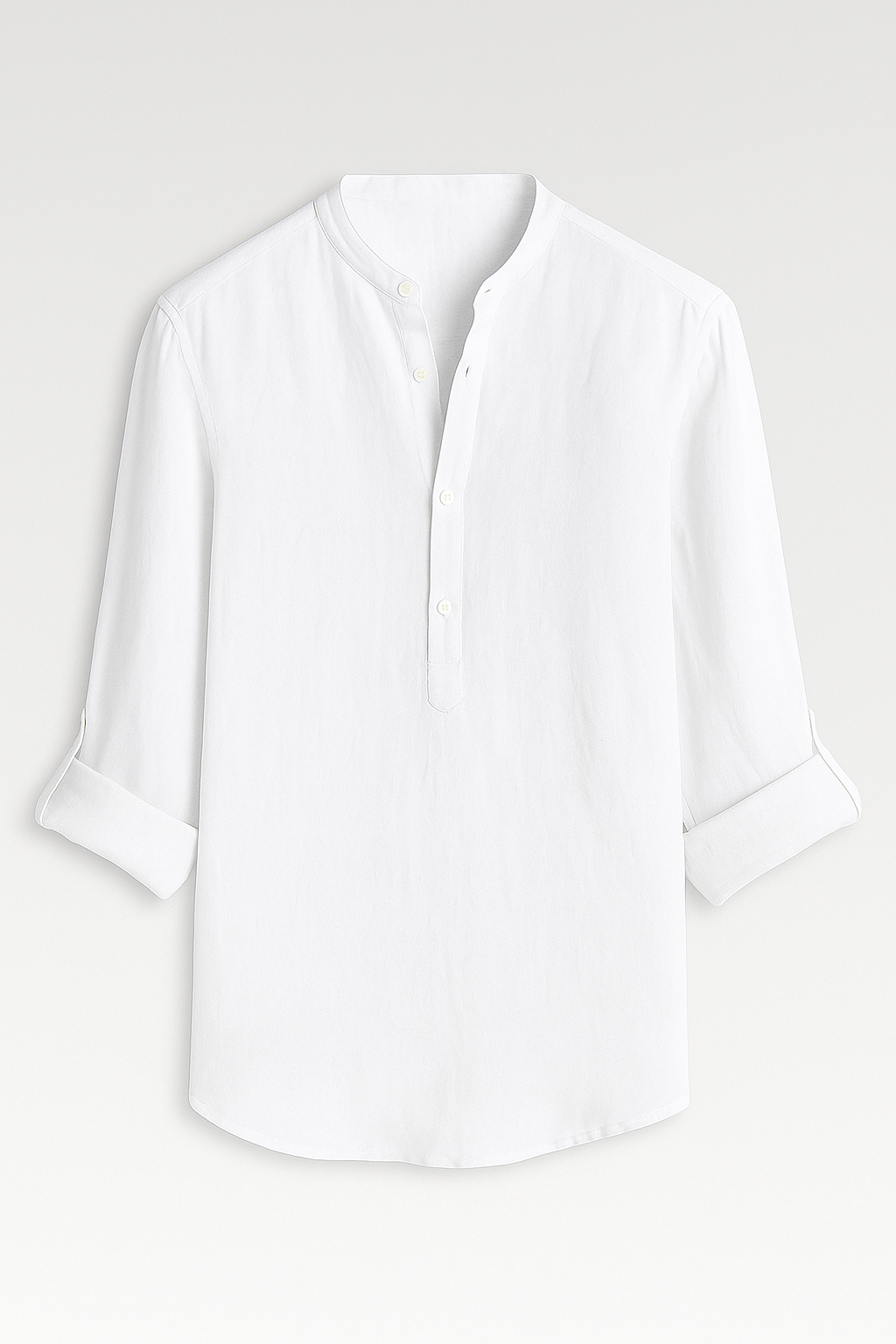 Men's Top Clothes : Lichtgewicht Linnen Herenoverhemd, Ademend, Lange Mouw in van Pantino