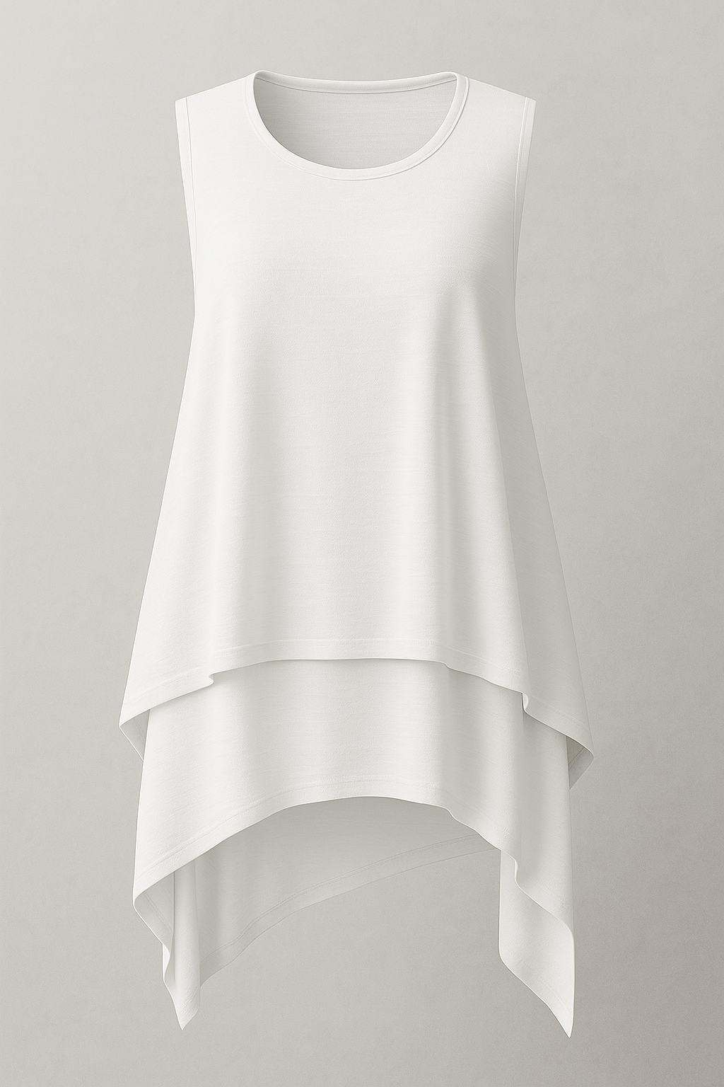 Top Dames Asymmetrisch Vloeiend Zwart Elegant Mouwloos S-XL