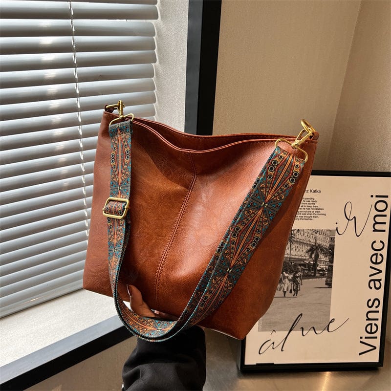 bags : Comfy Dames Leren Tas - Zwart in Bruin van Pantino