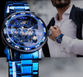 Herenhorloge Goudkleurig Staal - Luxe Kwarts Polshorloge met Verstelbare Stalen Armband
