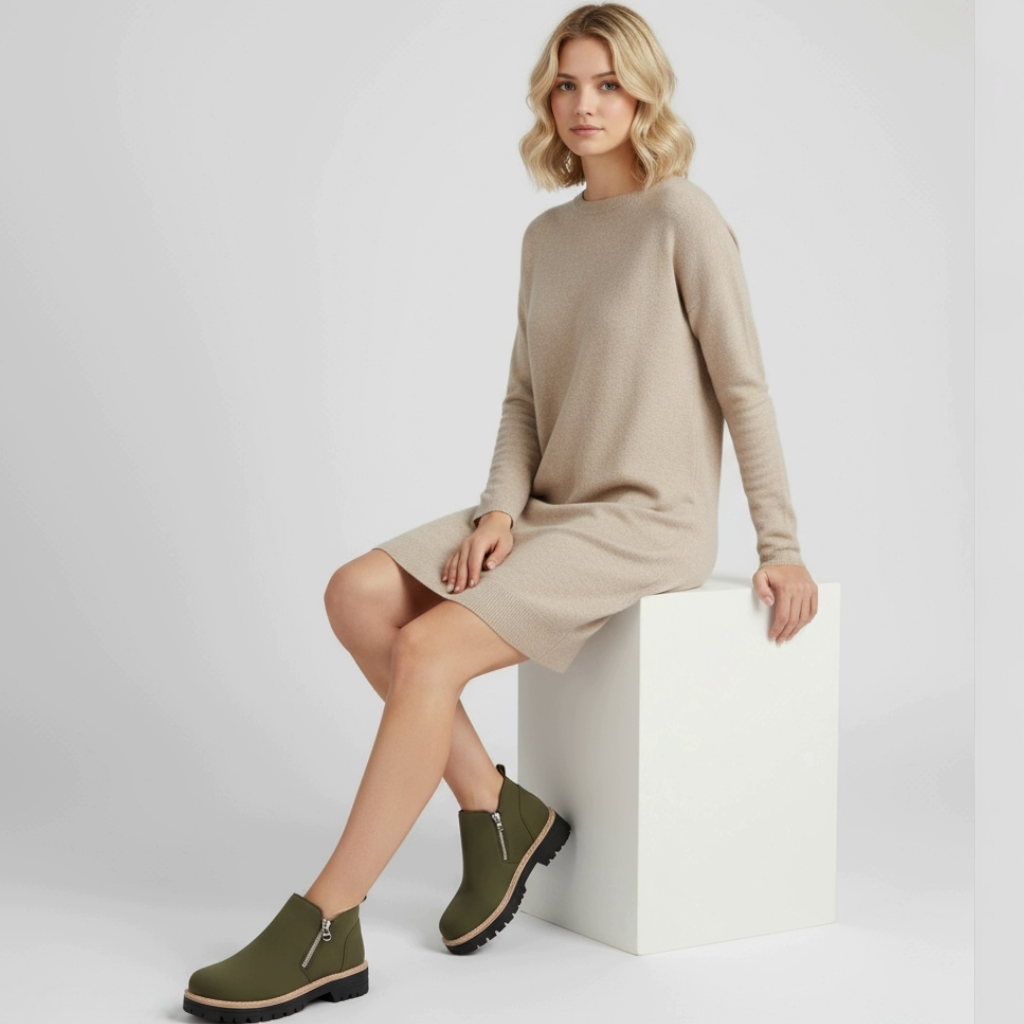 Shoes : Comfortabele Laarzen met Ronde Neus voor Dames - Zwart in van Pantino