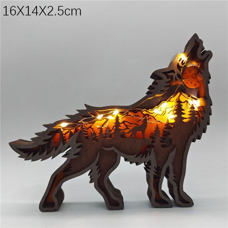 home & garden : WoodAnimals - Unieke LED Decoratie in Wolf van Pantino