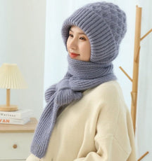 Wool Hat : Muts Dames Grijs - WoolHat - Wintermuts Wol in Grijsblauw van Pantino
